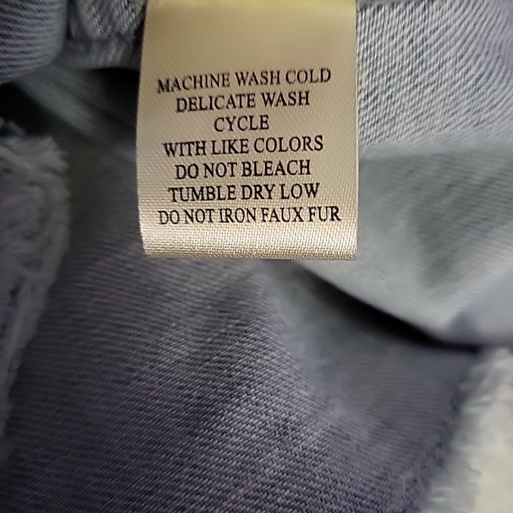 Women's Dylan Denim Trucker Sherpa Faux Fur Collar Jacket XL / NWOT - Picture 9 of 9